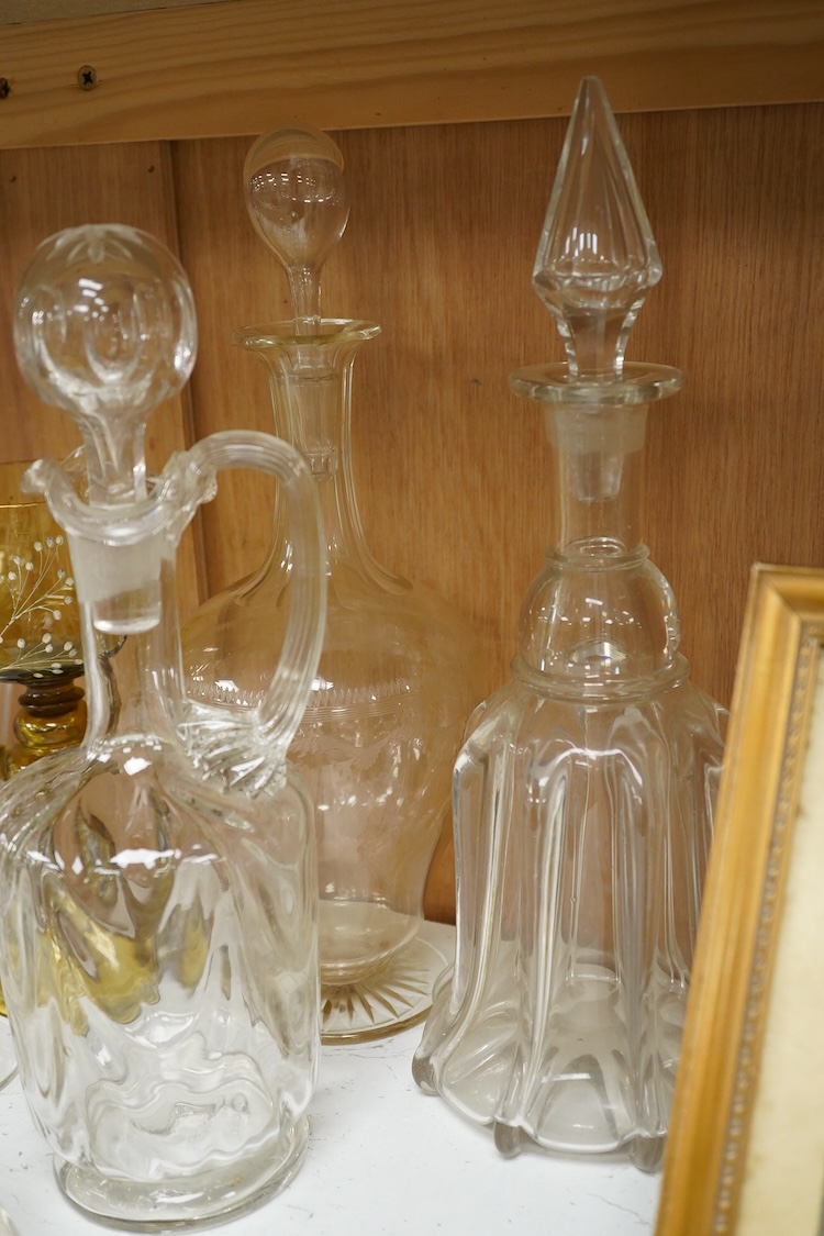 A group of Victorian and later glassware